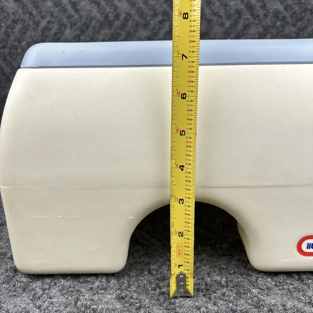 Vintage 1985 Little Tikes Tykes Step Stool Blue & White USA Made 11.5"x9.5"x7.5" - Picture 12 of 13